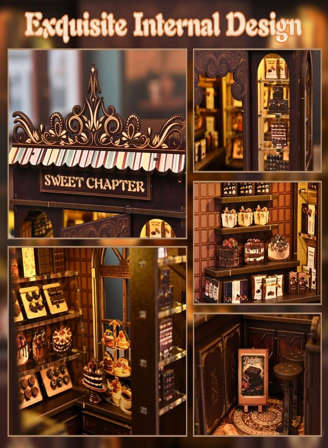 KERNOWO Book Nook Kit, DIY 3D Wooden Puzzles for Adults, Teens and Beginners, Miniature Tiny House Kit for Bookshelf Decor, Bookish Gift for Family, Friends, Book Lovers (Sweet Chapter) - Image 5